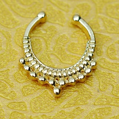 wholesale body piercing jewelry fake gold-plated alloy nose ring