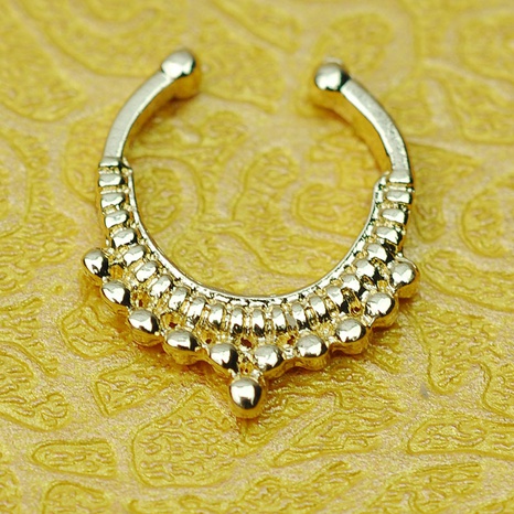 wholesale body piercing jewelry fake gold-plated alloy nose ring's discount tags