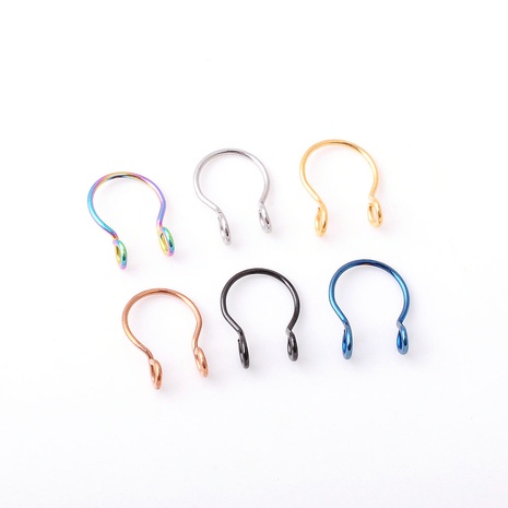 stainless steel fake vacuum color preservation electroplating nose clip's discount tags