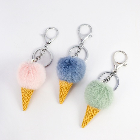 Multicolor Plush Ice Cream Keychain Bag Pendant Plush Jewelry Wholesale's discount tags