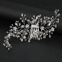 Accesorios para el cabello de cristal de tocado de boda nupcial simple de moda