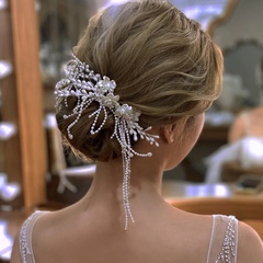 fashion retro bridal headdress pearl flower hairband