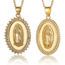 Nouveaux bijoux religieux pour femmes en cuivre plaqu or pendentif vierge marie collierpicture10