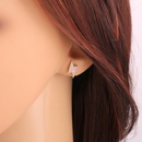 simple fashion diamond drop oil lightning shape copper stud earringspicture9