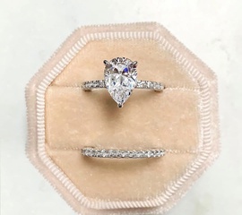 ladies wedding ring water drop diamond alloy inlaid zircon ring