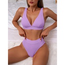 Bikini color liso cintura alta con abertura multicolorespicture9