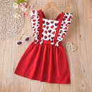 Little girl summer heart print dress suspender skirt wholesalepicture7