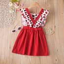 Little girl summer heart print dress suspender skirt wholesalepicture8