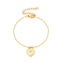 Fashion Stainless Steel 18K Gold Plated Natural Stone Bracelet