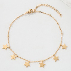 Fashione Stainless Steel Plated 18K Gold Star Bead Bracelet