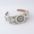 Diadema de ala ancha con perlas retro de cristal barroco de nueva modapicture10