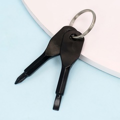 Metal multi-function tool outdoor EDC mini screwdriver pendent key ring