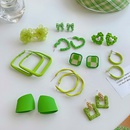 New Female Simple Green Geometric Alloy Stud Earringspicture6