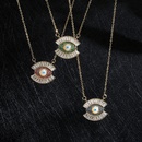 Fashion copper microencrusted zircon female dripping oil devils eye pendant necklacepicture6