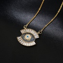 Fashion copper microencrusted zircon female dripping oil devils eye pendant necklacepicture8