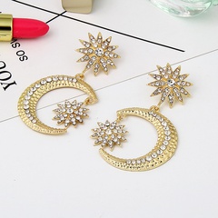 fashion stars moon earrings retro alloy drop earrings