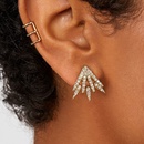 fashion alloy rhinestone geometric claws shape alloy stud earringspicture7