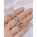 Korean new diamondencrusted bow copper necklace collarbone chain femalepicture8