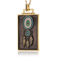 hiphop jewelry copperplated 18K gold pendant oil drip necklace womenpicture13