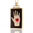 hiphop jewelry copperplated 18K gold pendant oil drip necklace womenpicture23