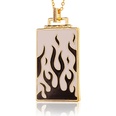 hiphop jewelry copperplated 18K gold pendant oil drip necklace womenpicture38