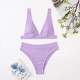 Bikini color liso cintura alta con abertura multicolorespicture28