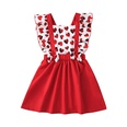Little girl summer heart print dress suspender skirt wholesalepicture12
