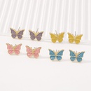 fashion simple drop oil butterfly alloy stud earringspicture20