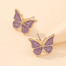 fashion simple drop oil butterfly alloy stud earringspicture22