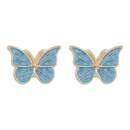 fashion simple drop oil butterfly alloy stud earringspicture23