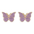 fashion simple drop oil butterfly alloy stud earringspicture25