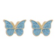 fashion simple drop oil butterfly alloy stud earringspicture26
