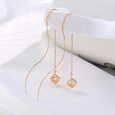 Fashion Copper Jewelry Piercing Cage Zircon Pendant Tassel Earringspicture11
