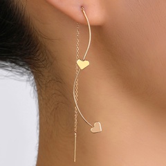 Classic New Design Jewelry Korean Version Small Fresh Love Element Pendant Ear Line Pair