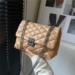 new fashion geometric chain rhombus embossed messenger bag 26*17*10cm
