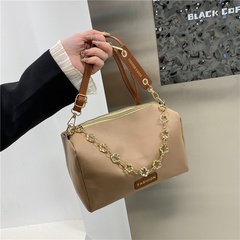 new fashion soft leather pillow bag spring shoulder messenger bag 22.5*14*12cm