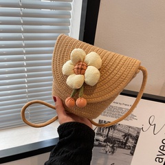 Mini small bag women's bag new summer straw bucket bag 21*15.5*9cm