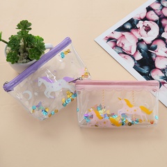 new PVC unicorn sequins cute transparent coin purse 14.5*8.5