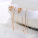 Pair of new fashion copper microinlaid zircon branch pendant tassel pierced earringspicture13