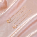 Pair of new fashion copper microinlaid zircon branch pendant tassel pierced earringspicture17