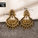 fashion geometric hollow imitation sapphire inlaid alloy earringspicture10