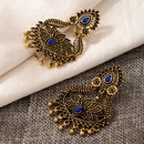 fashion geometric hollow imitation sapphire inlaid alloy earringspicture13