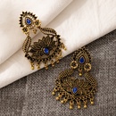 fashion geometric hollow imitation sapphire inlaid alloy earringspicture14