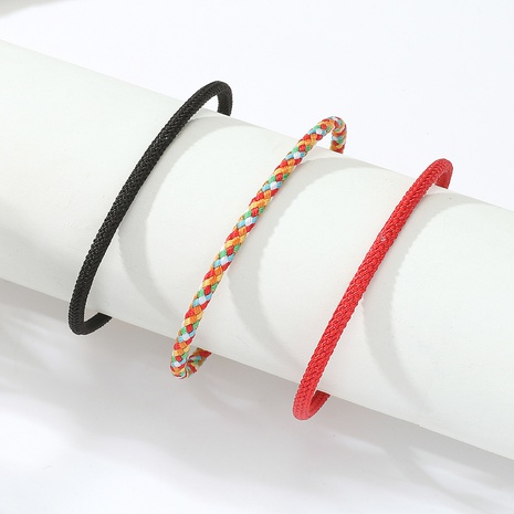 Fashion Braided Rope Bracelet Plating 18K Gold Bracelets Set's discount tags