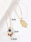 fashion enamel spaceman series copper electroplating 18K gold earringspicture9