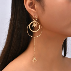 Fashion long geometric spider insect animal alloy earrings jewelry