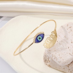 fashion alloy opening hollow leaf eyelashes eye bracelet women