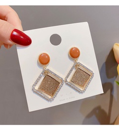 fashion earrings hollow geometric square alloy drop earrings
