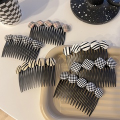 Checkerboard insert comb artifact bangs broken hair clip