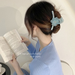 fashion simple solid color crystal flower hairpin